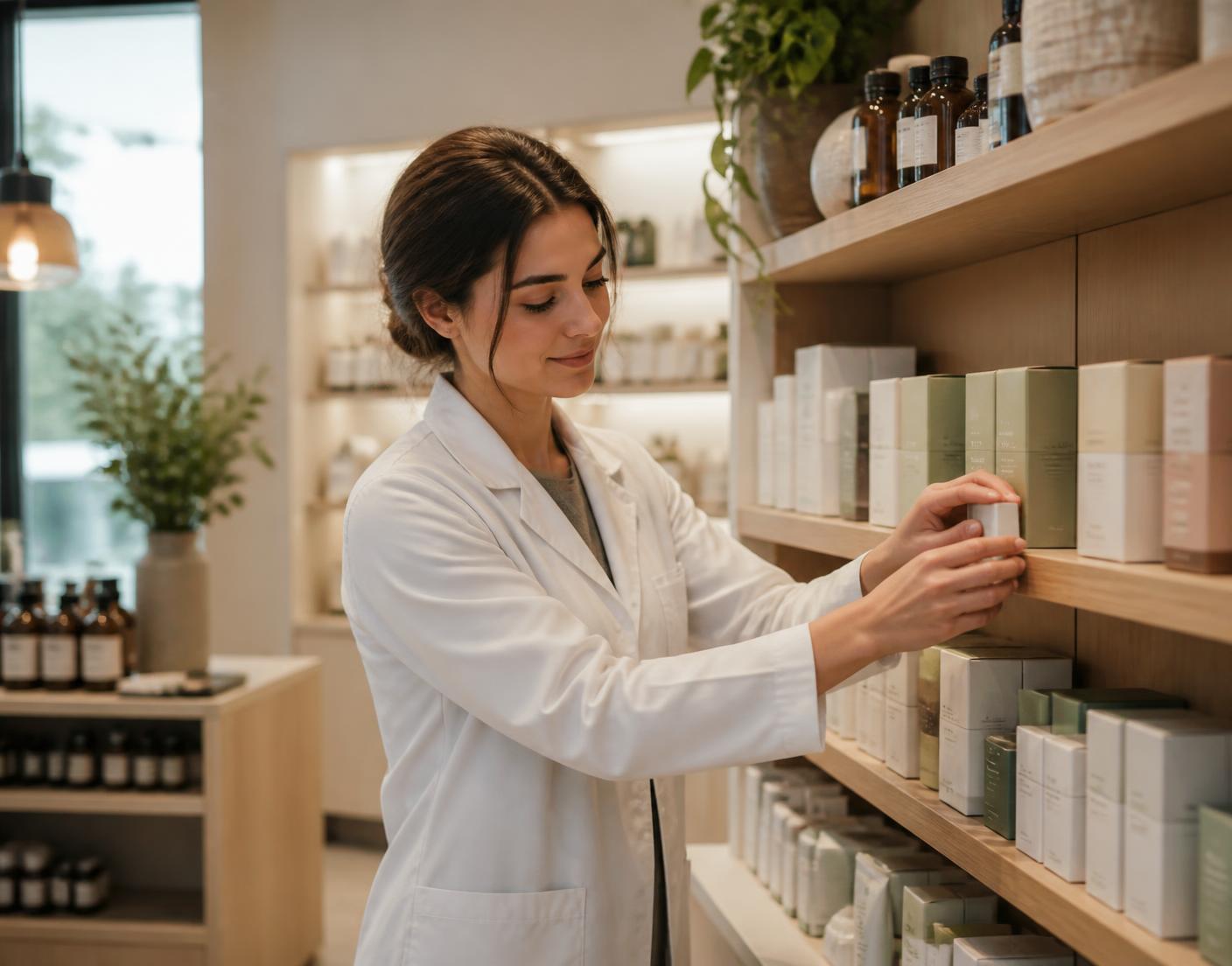 A licensed pharmacist at Cady Pharmacy reviewing a prescription